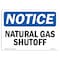 Signmission Safety Sign, OSHA Notice, 10" Height, Natural Gas Shutoff Sign, Portrait OS-NS-D-710-V-14312 - alternate 1